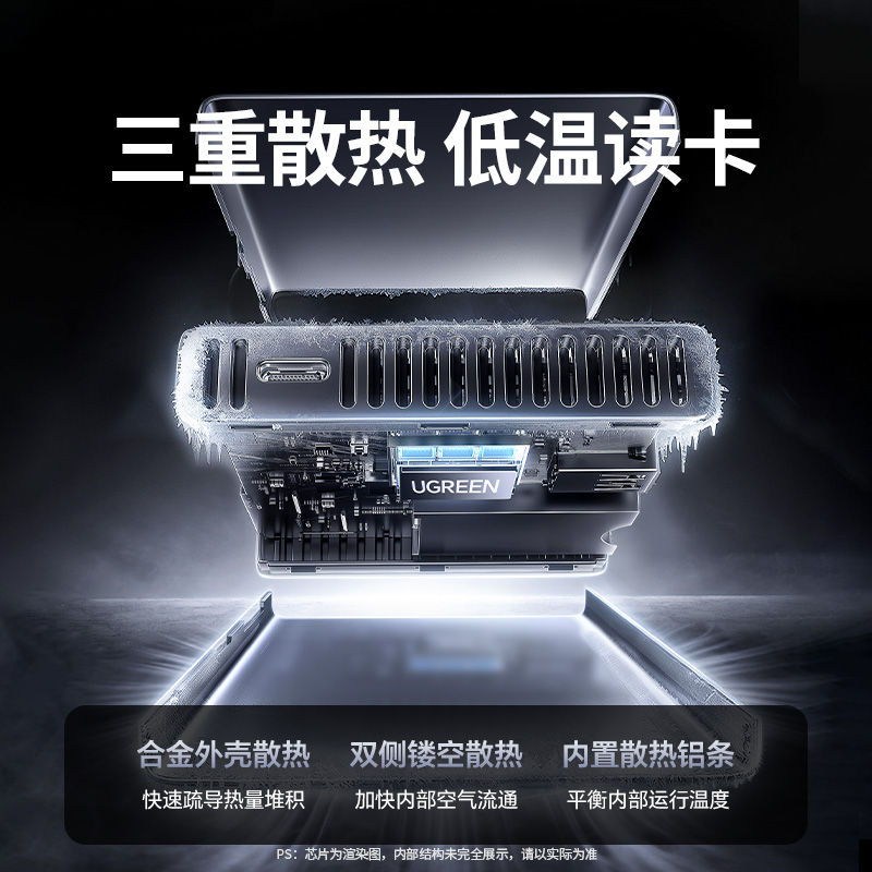 绿联usb-a c高速读卡器 sd/tf7.1