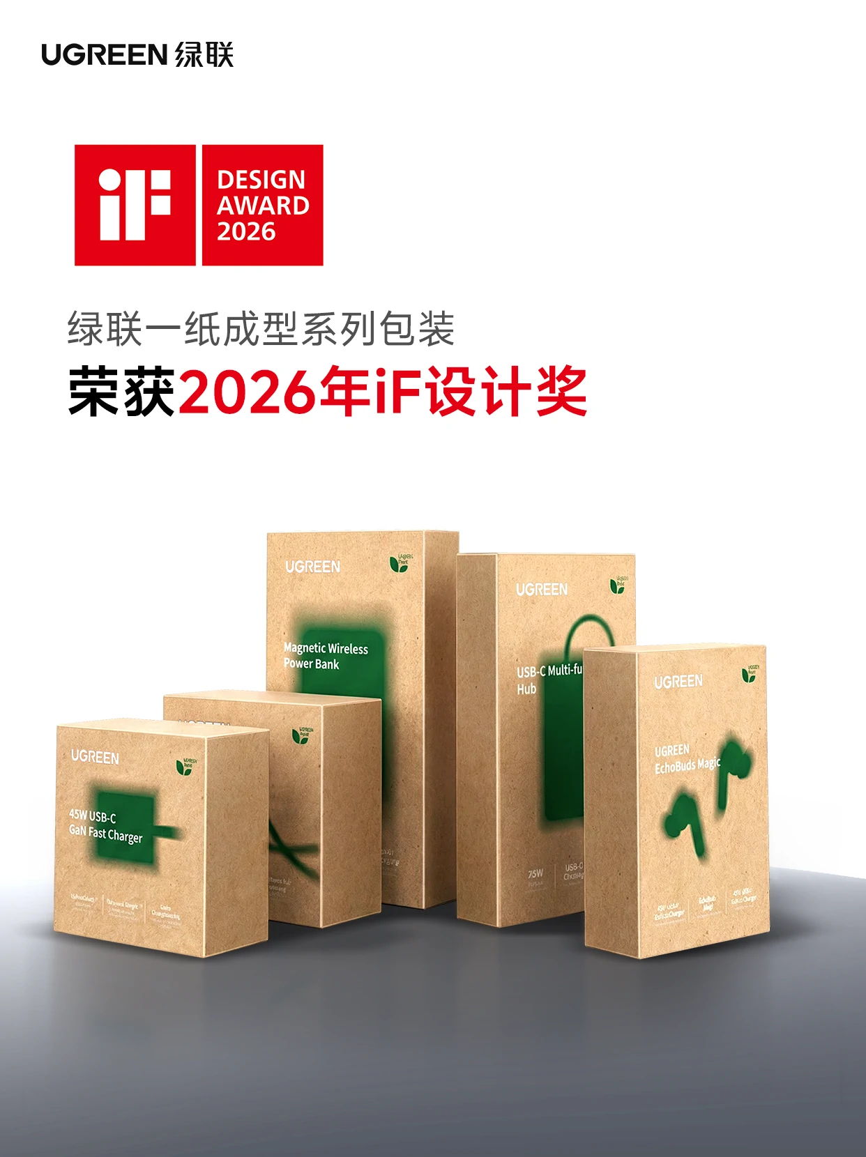 绿联一纸成型系列包装