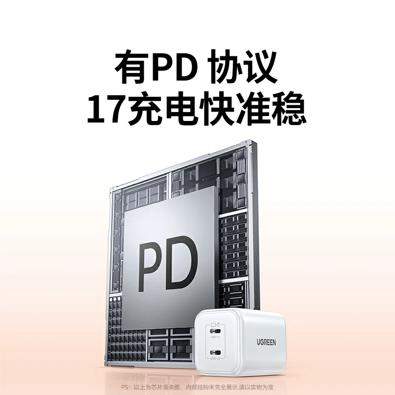 绿联45w双口氮化镓充电器 适用iphone17