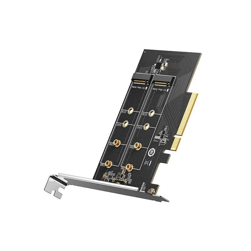 绿联电脑主板pcie4.0 转 m.2 nvme 双盘扩展卡