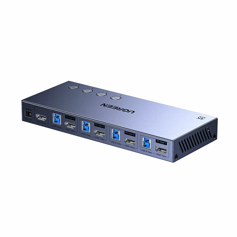 绿联hdmi kvm无缝切换器 四进一出