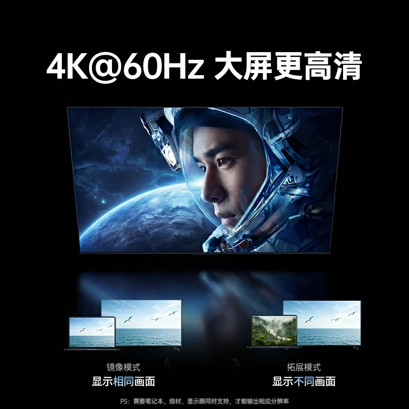 绿联银白色type-c五合一多功能拓展坞