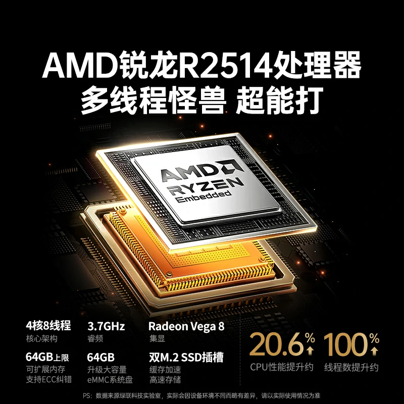 绿联双万兆私有云nas dxp4800 gt