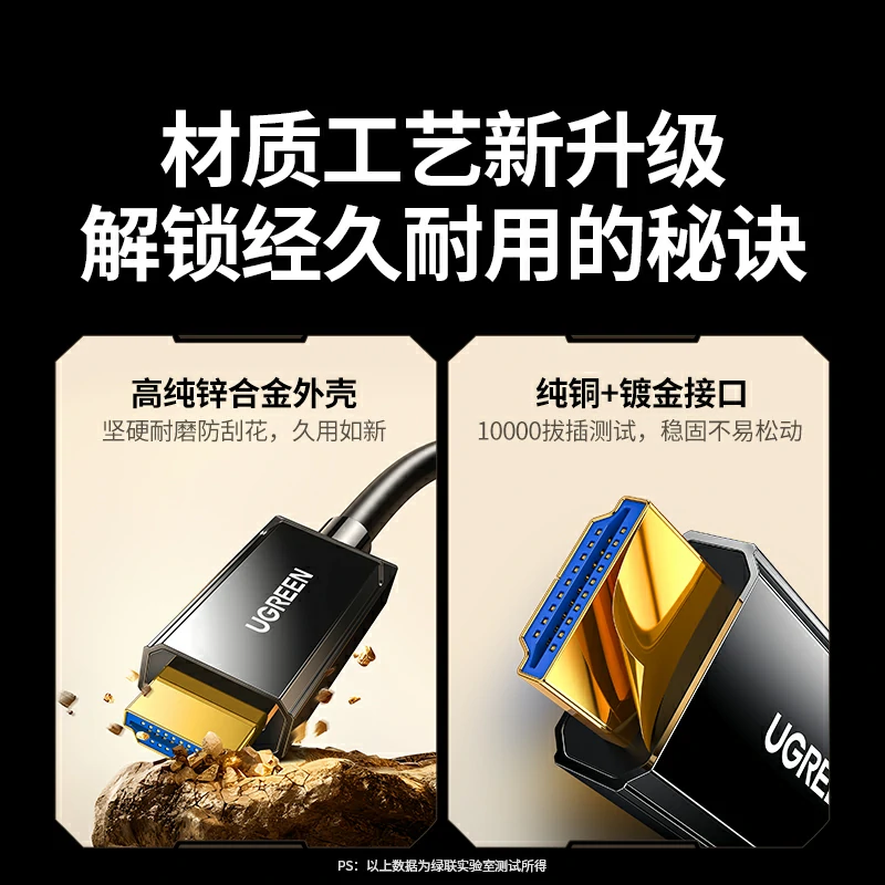 绿联hdmi2.2 光纤铠甲8k高清视频线