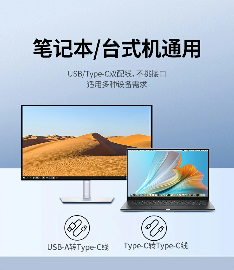 绿联cm337附赠双转接线（type-c转type-c   usb）展示