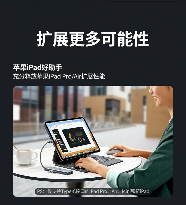 绿联cm498-15600 九合一扩展坞 高清影音输出