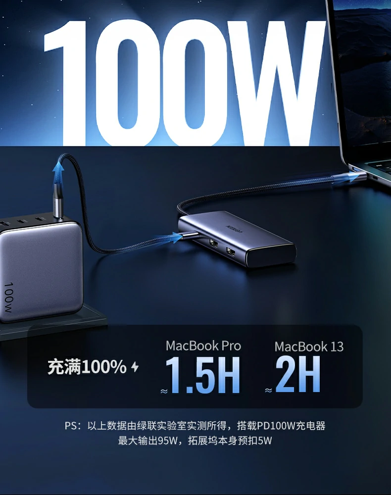 cm498-35897扩展坞线长细节说明 绿联cm498-35897线缆长度展示