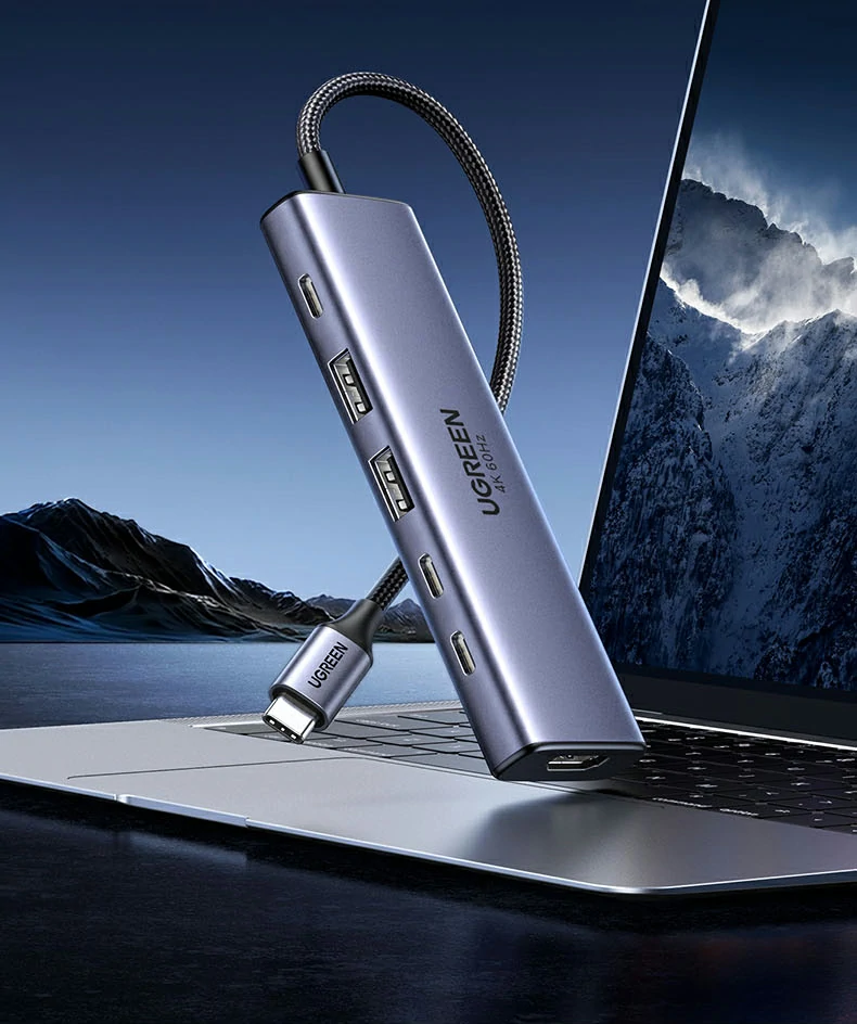 4k@60hz超高清投屏 - 支持高刷与hdr,影音办公更沉浸 hdmi 4k@60hz接口特写,支持144hz高刷与hdr输出