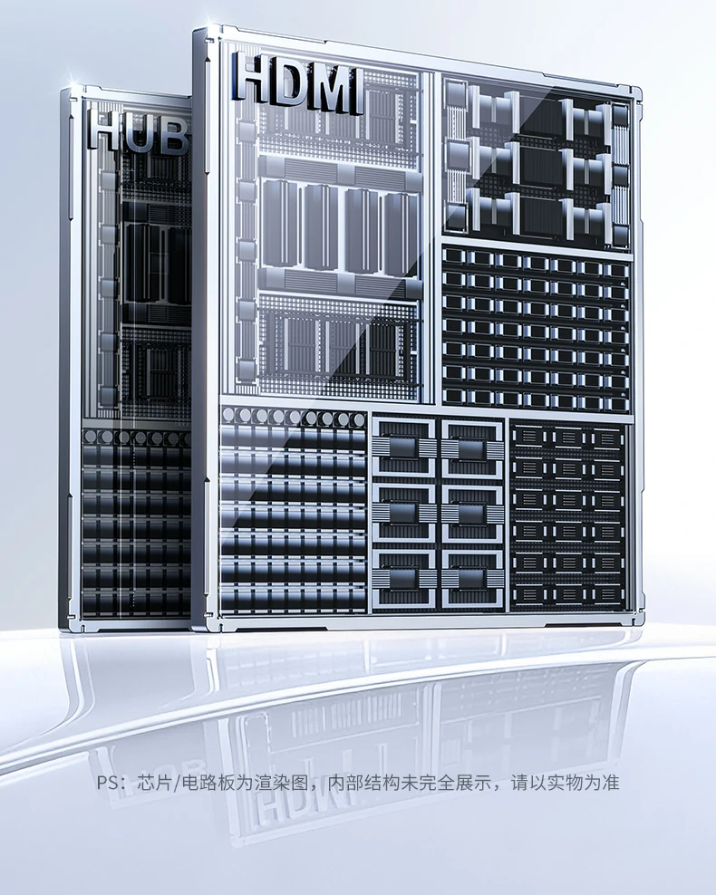 功能全面 - 五合一集成,优于多数同类产品 与竞品体积与接口数量对比