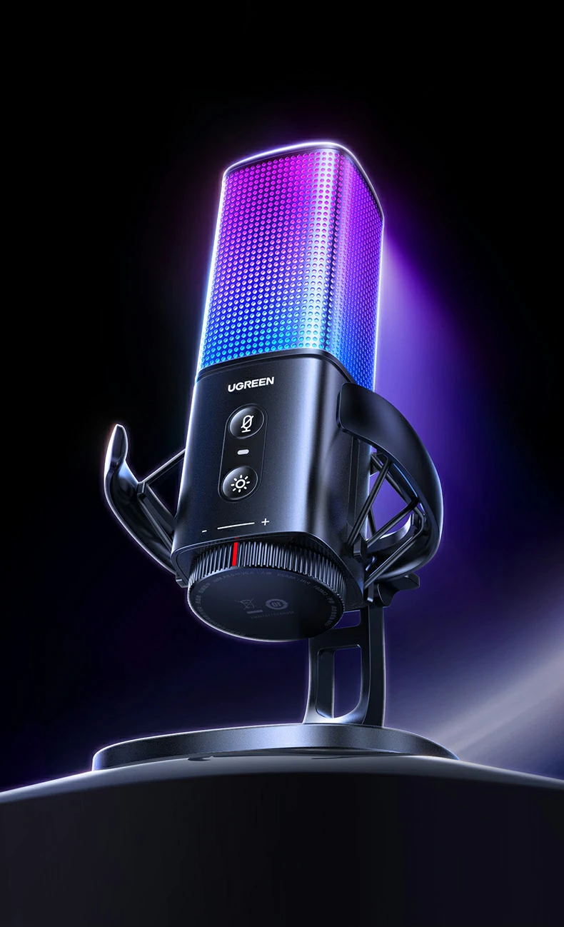 绿联cm581紫色单色静态灯效展示