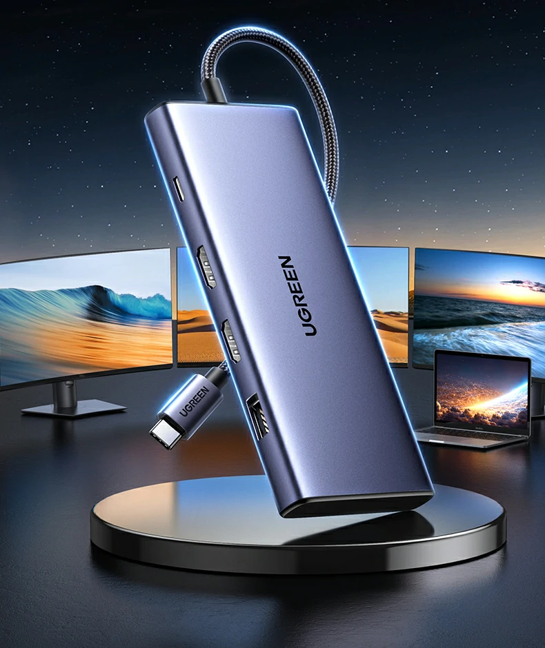 绿联cm639 hdmi接口支持4k@30hz高清投屏演示