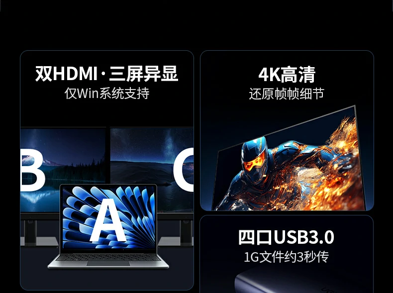 绿联cm639连接macbook pro实现双屏扩展办公