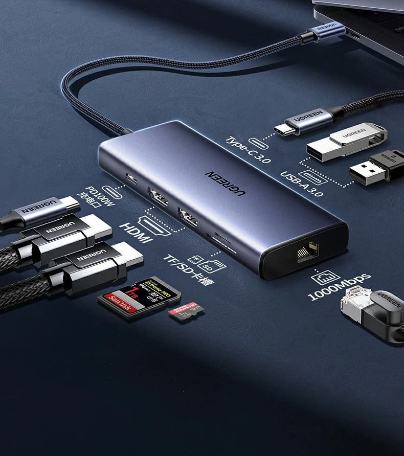 绿联cm639 sd/tf双卡槽读取速度实测图