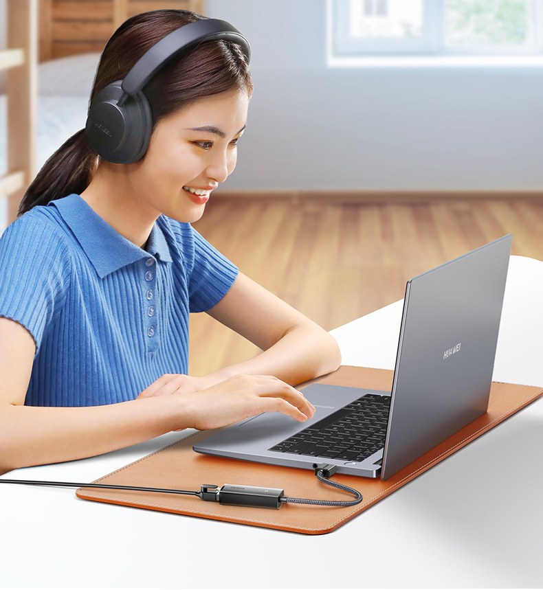 绿联百兆有线网卡 15cm短线 便携不缠绕