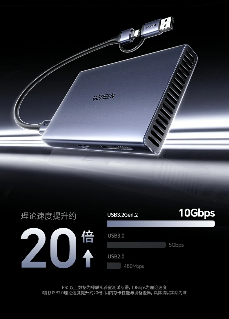 绿联85180铝合金外壳快速导热