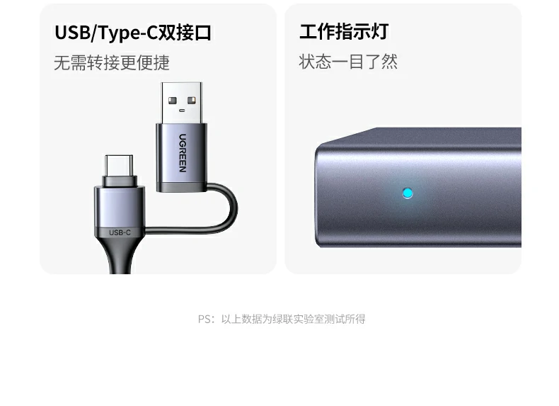 绿联85180 led指示灯工作状态