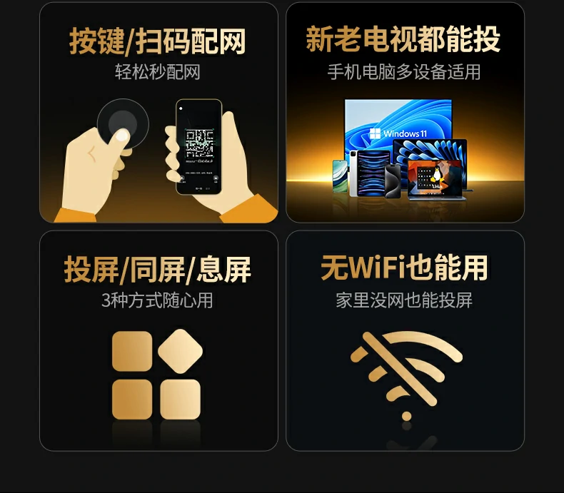 扫码即连 绿联投屏器有wifi无wifi场景都能用 扫码即连 绿联投屏器有wifi无wifi场景都能用