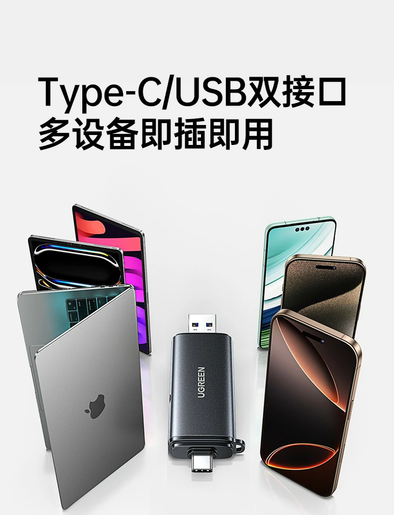 专业摄影工作流 - 高速处理单反相机raw格式照片 绿联cm803读卡器连接windows电脑批量传输raw文件