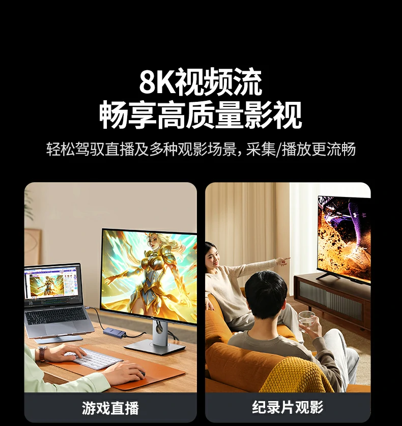 绿联六合一扩展坞type-c数据接口