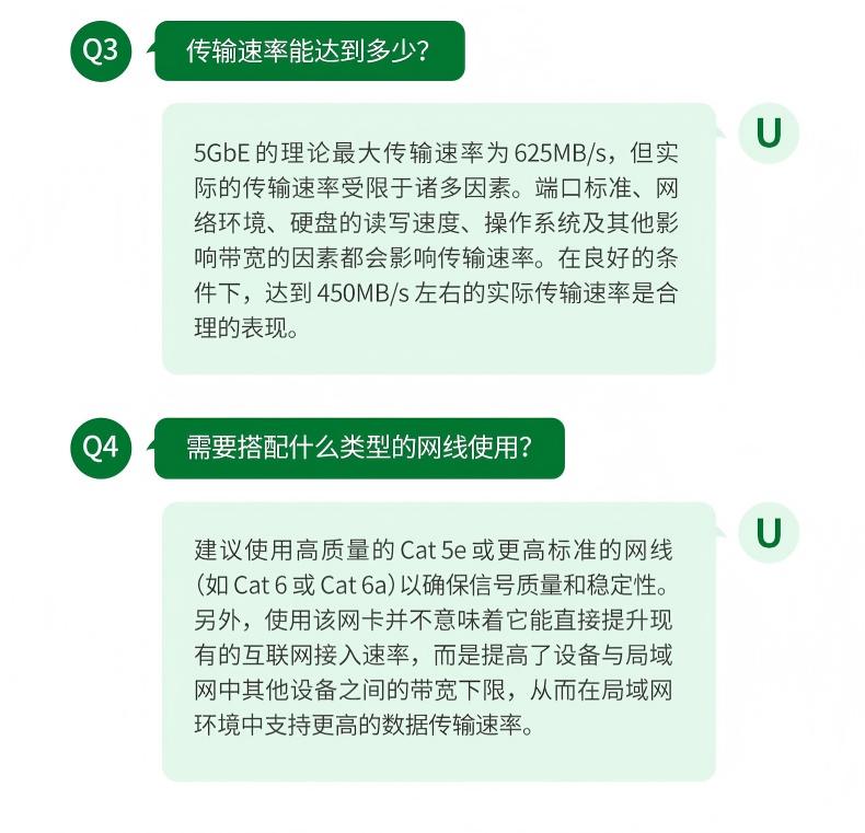 绿联cm848-35920 5gbe网卡 铝合金鳍纹散热 专业级设计