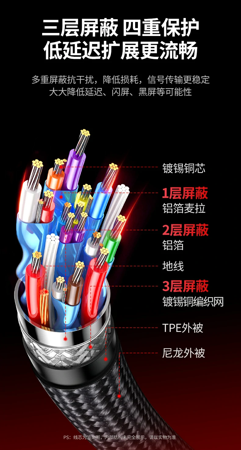 扩展坞底部防滑硅胶垫与散热孔设计