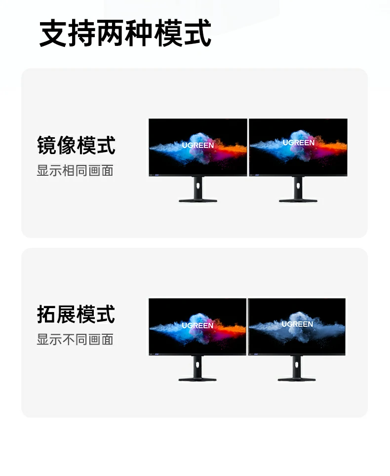 绿联cm887-95503 4.5cm短线紧凑设计