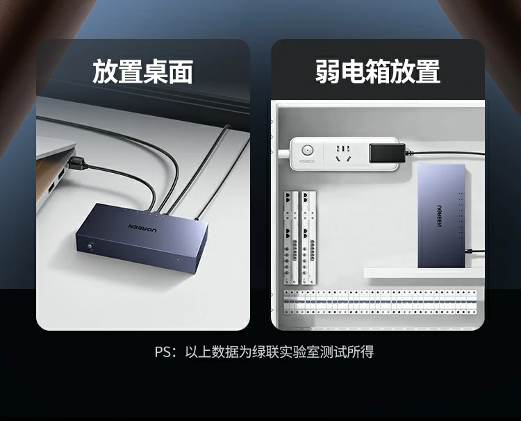 壁挂安装方式展示，节省桌面空间