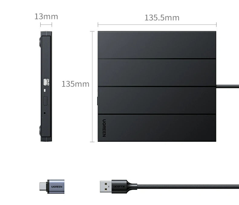 完整配件套装 - 开箱即用,无忧体验 绿联cm938开箱内容:光驱 说明书 保修卡