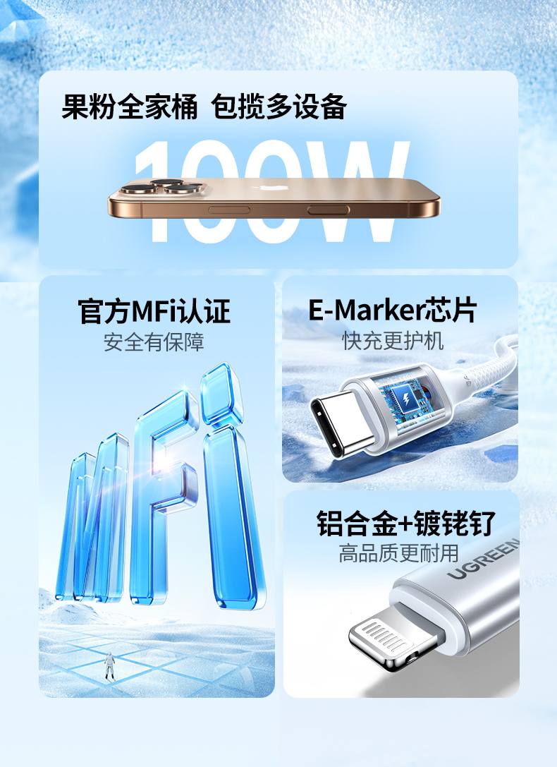 绿联l702支持pd100w快充高效供电 绿联l702支持pd100w快充高效供电