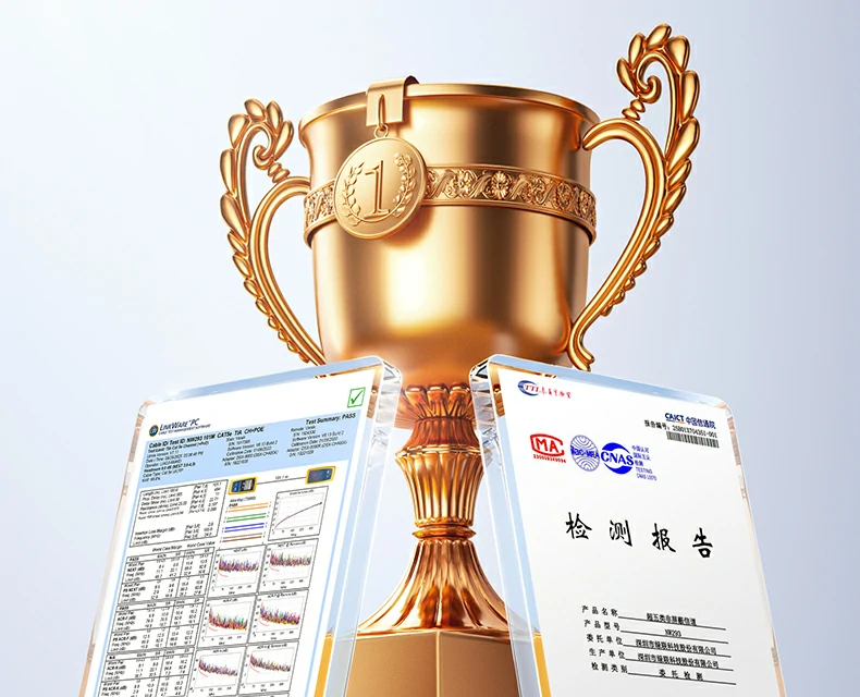 ugreen绿联专注数码配件品质值得信赖 绿联nw293超五类监控网线品牌logo与品质承诺