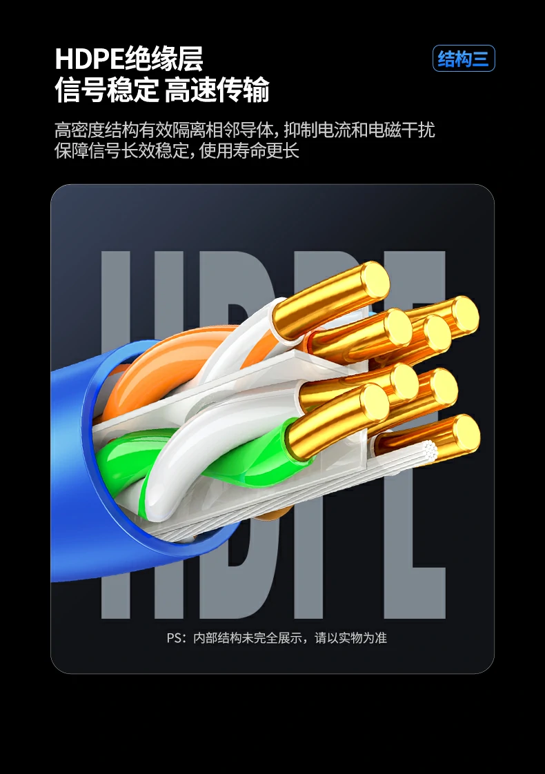 强韧pvc外被耐踩压抗拉伸适应复杂工程环境 绿联nw330六类工程网线强韧pvc外被展示
