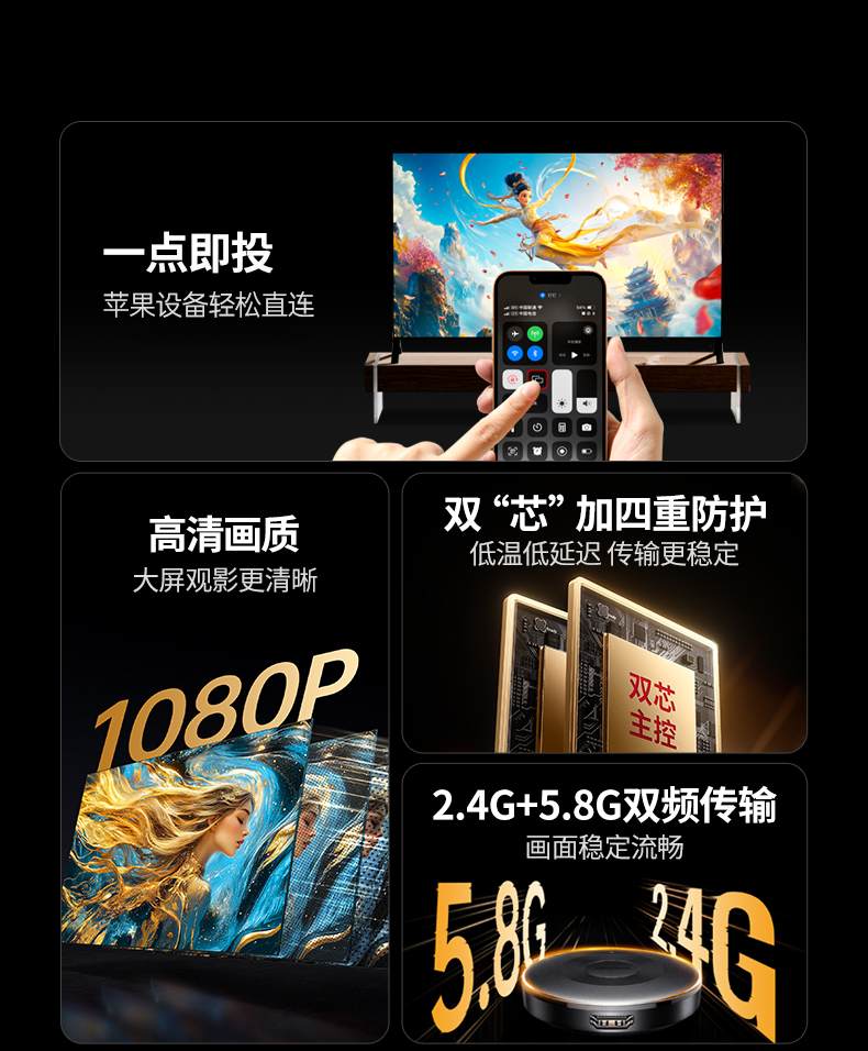 ugreen无线投屏器 苹果设备直投 ugreen无线投屏器 苹果设备直投