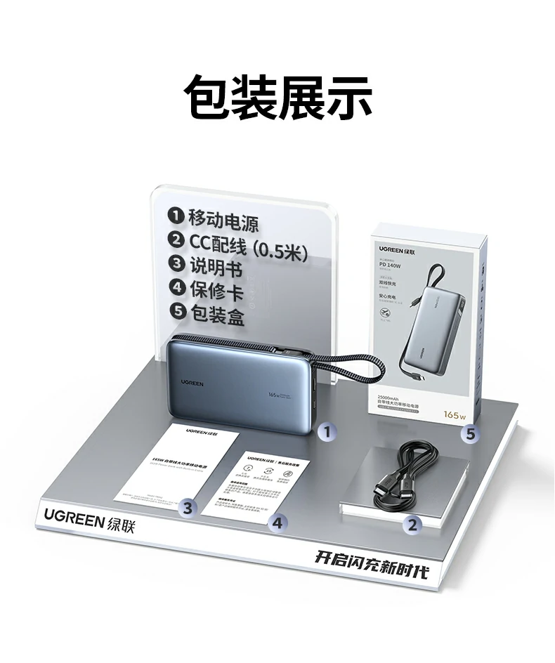 绿联pb552 包装内容物展示 绿联pb552 包装内容物展示