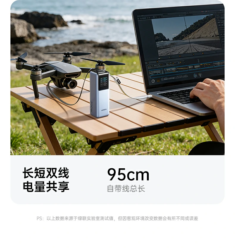 绿联pb728 四重控温技术示意图：ai监控 散热片布局