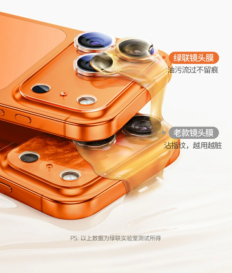 绿联iphone17镜头膜兼容原装保护壳，贴合自然不干扰使用