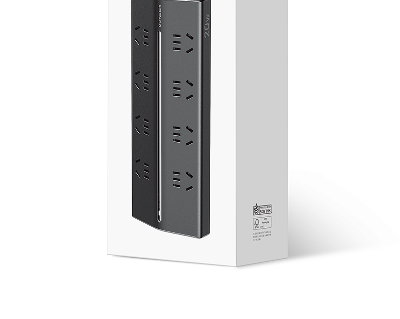 绿联t820 梯形排插 高效桌面充电j9com的解决方案