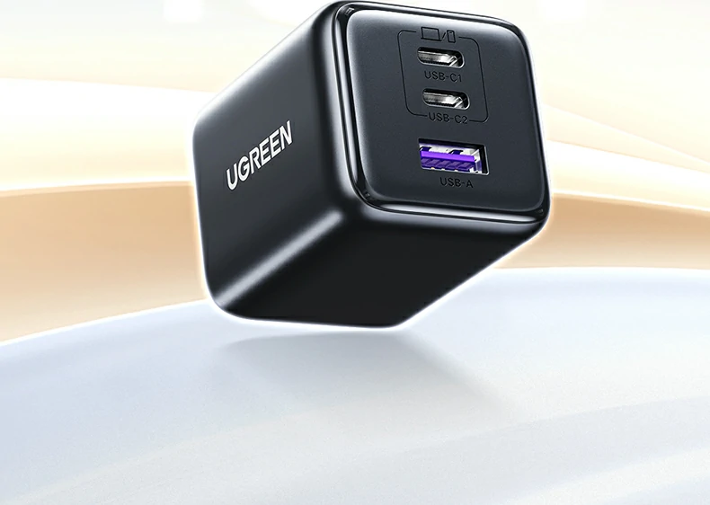 x527三口pd快充头支持45w输出高效充电