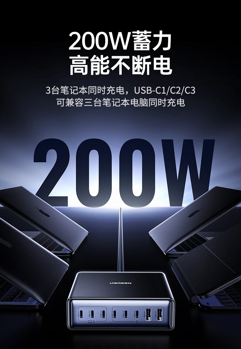 全球电压100-240v 绿联x766差旅出行 跨国使用无忧